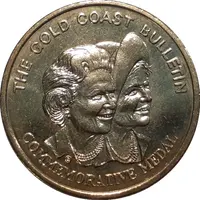 Medal - Queen Mother - Gold Coast Bulletin Personality Medal