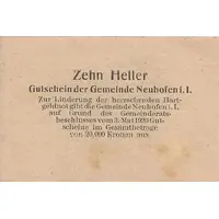 10 Heller Neuhofen im Innkreis