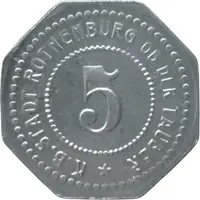 5 Pfennig - Rothenburg ob der Tauber