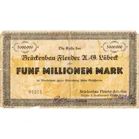 5 000 000 Mark Brückenbau Flender