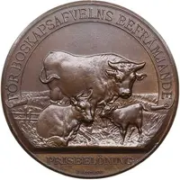 Award medal - for furthering lifestock breeding - Malmöhus Bronze, large type