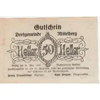 50 Heller Mittelberg