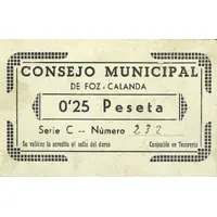 0.25 Peseta Foz-Calanda