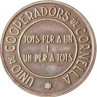 5 Pesetas - Unió de Cooperadors de Cornellá