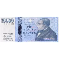 10 000 Krónur Seðlabanki Íslands, law of 2019