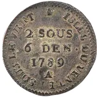 2 Sous, 6 Deniers - Louis XVI Pattern