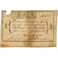 6 Rigsbankskilling - Frederick VI Handelsstederne i Grønland