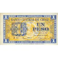 1 Peso 1/10 Condor Default Category Banknotes Americas Chile