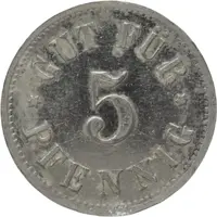 5 Pfennig - Hanau Heinr. and Aug. Brüning