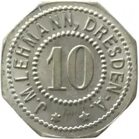 10 Pfennigs - Dresden J. M. Lehmann