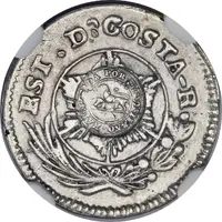 1/2 Real Type VII Countermark Default Category Coins Americas Costa Rica