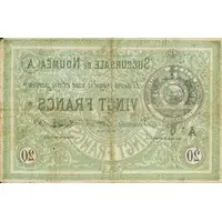20 Francs Succursale de Nouméa