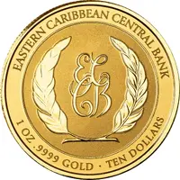 10 Dollars Montserrat Oriole, Colored