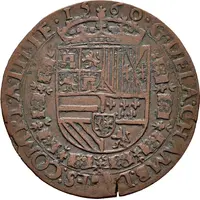 Counter token - Marriage of Philip II and Isabel of Valois - Chambre des comptes of Lilles
