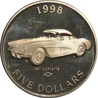 5 Dollars 1957 Chevy Corvette