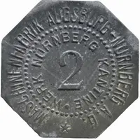 2 Pfennig - Augsburg Maschinenfabrik Augsburg-Nürnberg