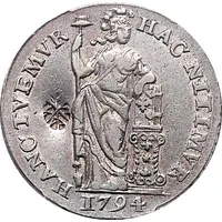 1 Gulden Madura Star countermark