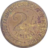 Token - Manawatu Farmer's Co-Operative Association 2 Shillings