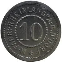 10 Pfennig - Düsseldorf M.-Fabr. Rheinland A.G.