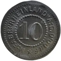 10 Pfennig - Düsseldorf M.-Fabr. Rheinland A.G.