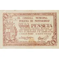 1 Peseta Olesa de Montserrat