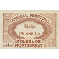 1 Peseta Olesa de Montserrat