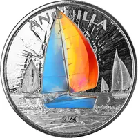 2 Dollars Anguilla Regatta, Colored