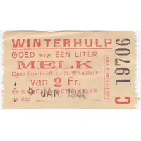 Bon pour 1 litre de lait - Winterhulp