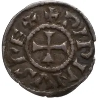 Obol - Pepin II Limoges mint, two crosses