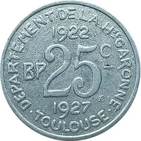 25 Centimes - Département de la Haute Garonne