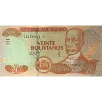 20 Bolivianos Dalence, Series F-J