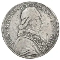 1/2 Scudo Romano - Pius VI