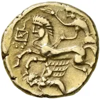 1/4 Gold Stater with small bare head Class I