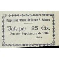 25 Céntimos Fuente de Pedro Naharro
