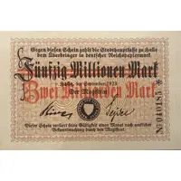 2 000 000 000 Mark Overprint on 50 000 000 Mark