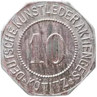 10 Pfennig - Kötitz Deutsche Kunstleder Aktienges.
