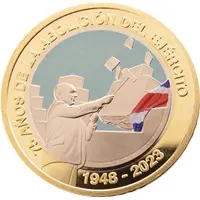 500 Colones Abolition of the Costa Rican Army, Colored