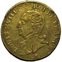 Rechenpfennig - Louis XVIII, 'Für die gerechte Sache'