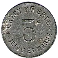 5 Centimes Crecy en Brie