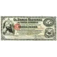 5 Pesos Banco Nacional de Santo Domingo