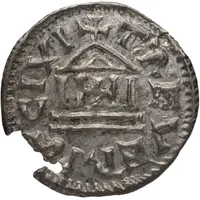 Denier - Lothair I Trier mint, temple