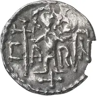 Denier - Pepin the Short Chartres mint, RxF/CARN