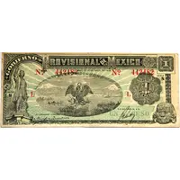 1 Peso Gobierno Provisional de Mexico