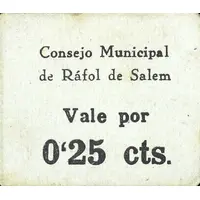 25 Céntimos Ráfol de Salem