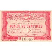 25 Centimes - Chambre de commerce du Tréport