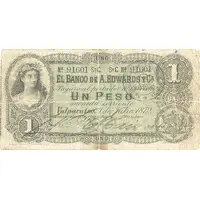 1 Peso Banco de A. Edwards y Cia
