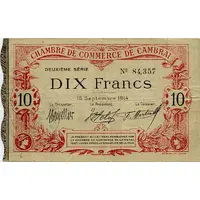 10 francs - Chambre de Commerce de Cambrai [59]