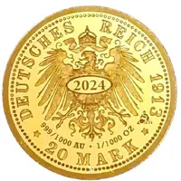 20 Mark - Wilhelm II Prussia, Restrike
