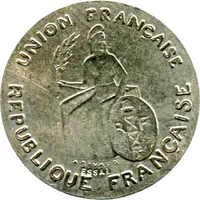 50 Centimes Essai, incuse design