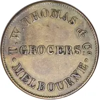 1/2 Penny - T. W. Thomas and Co. Melbourne, Victoria